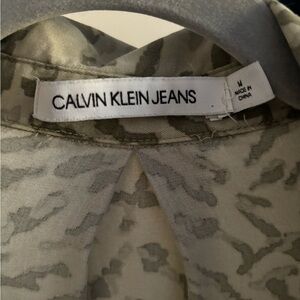 Calvin Klein Jeans Gray Patterned Shirt
